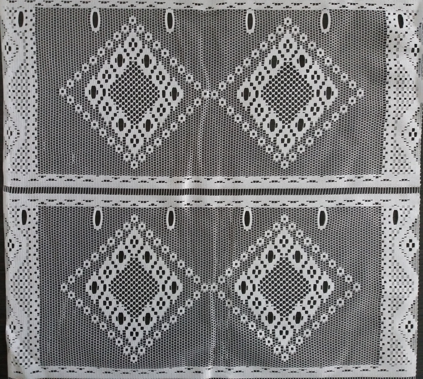 Tenda modulare bianca di 45 cm di larghezza con motivo Calisson