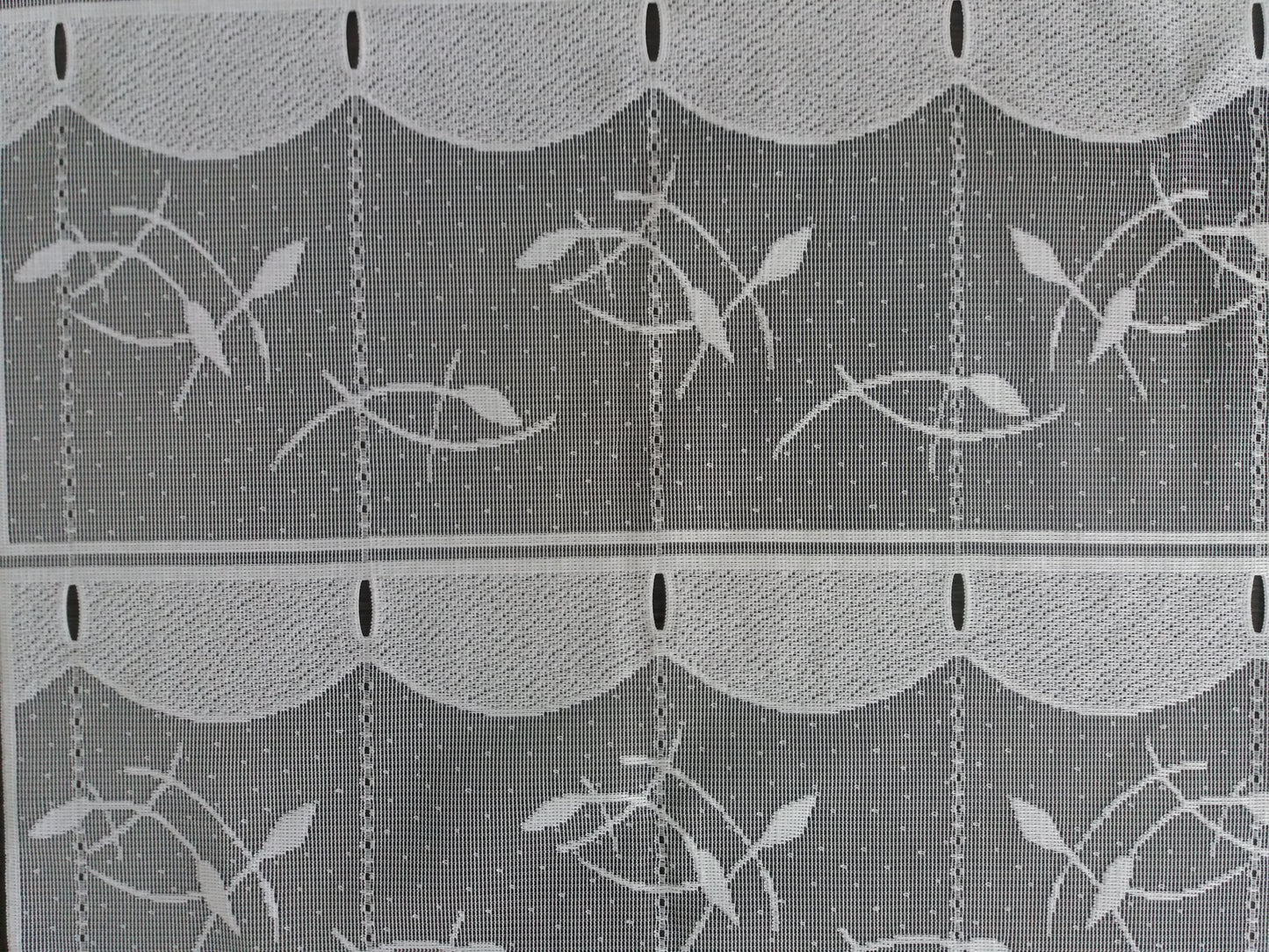 Tenda modulare bianca di 45 cm di larghezza con motivo a giunchi