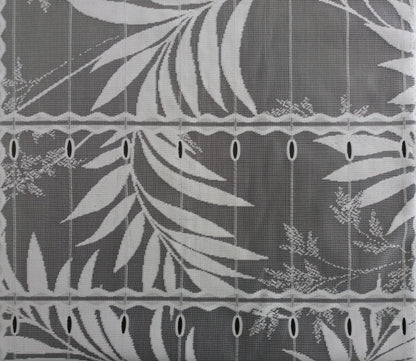 Rideau brise-bise blanc motif Bambou - zoom