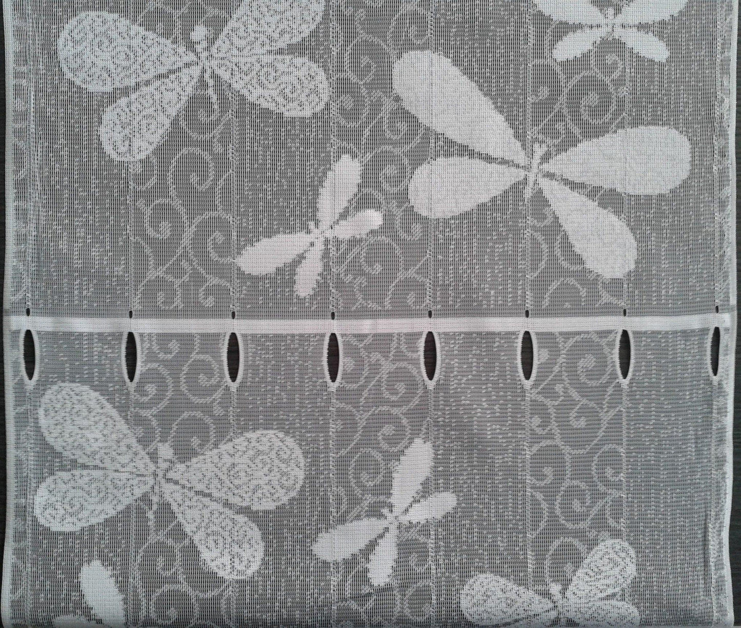 Tenda bianca con motivo Libellie (Zoom)