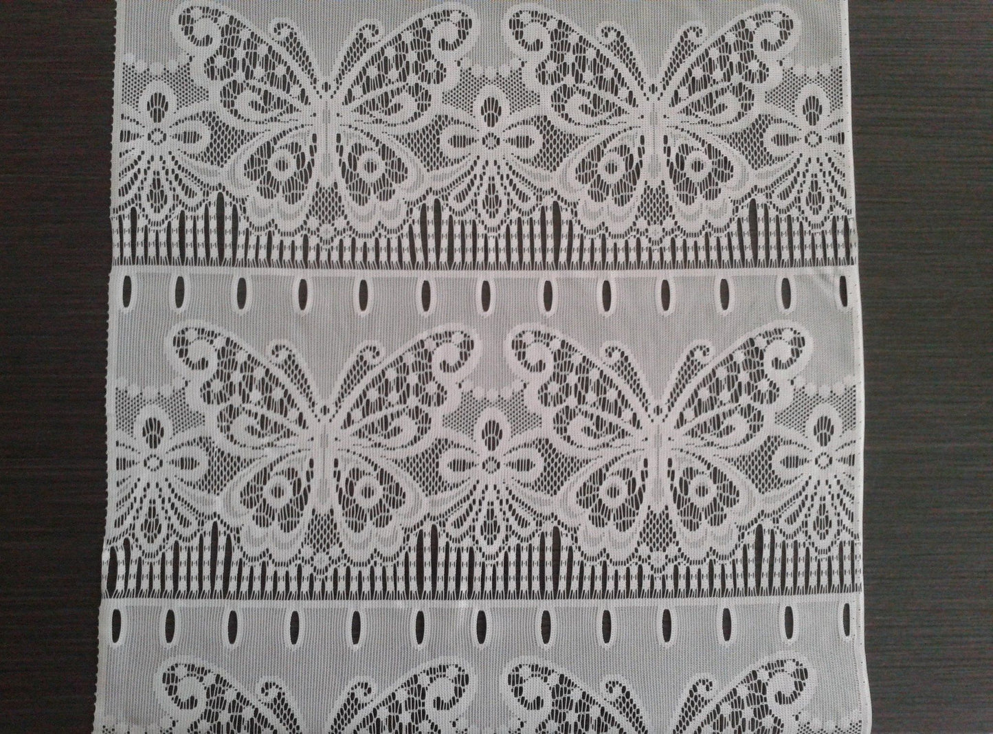 Rideau brise-bise blanc motif Stella