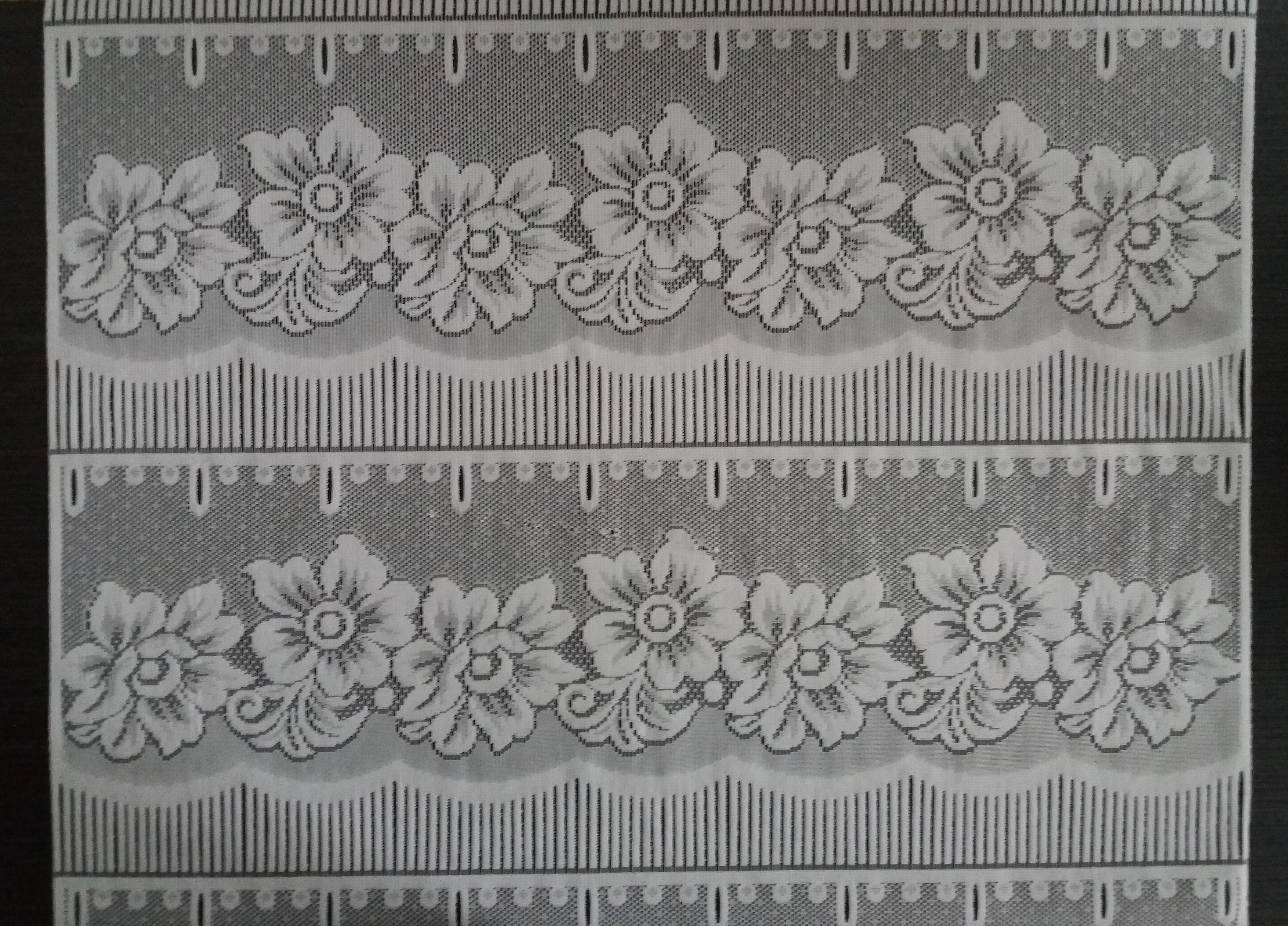 Rideau brise-vue blanc 60 cm de largeur motif Roseau – MarieTony