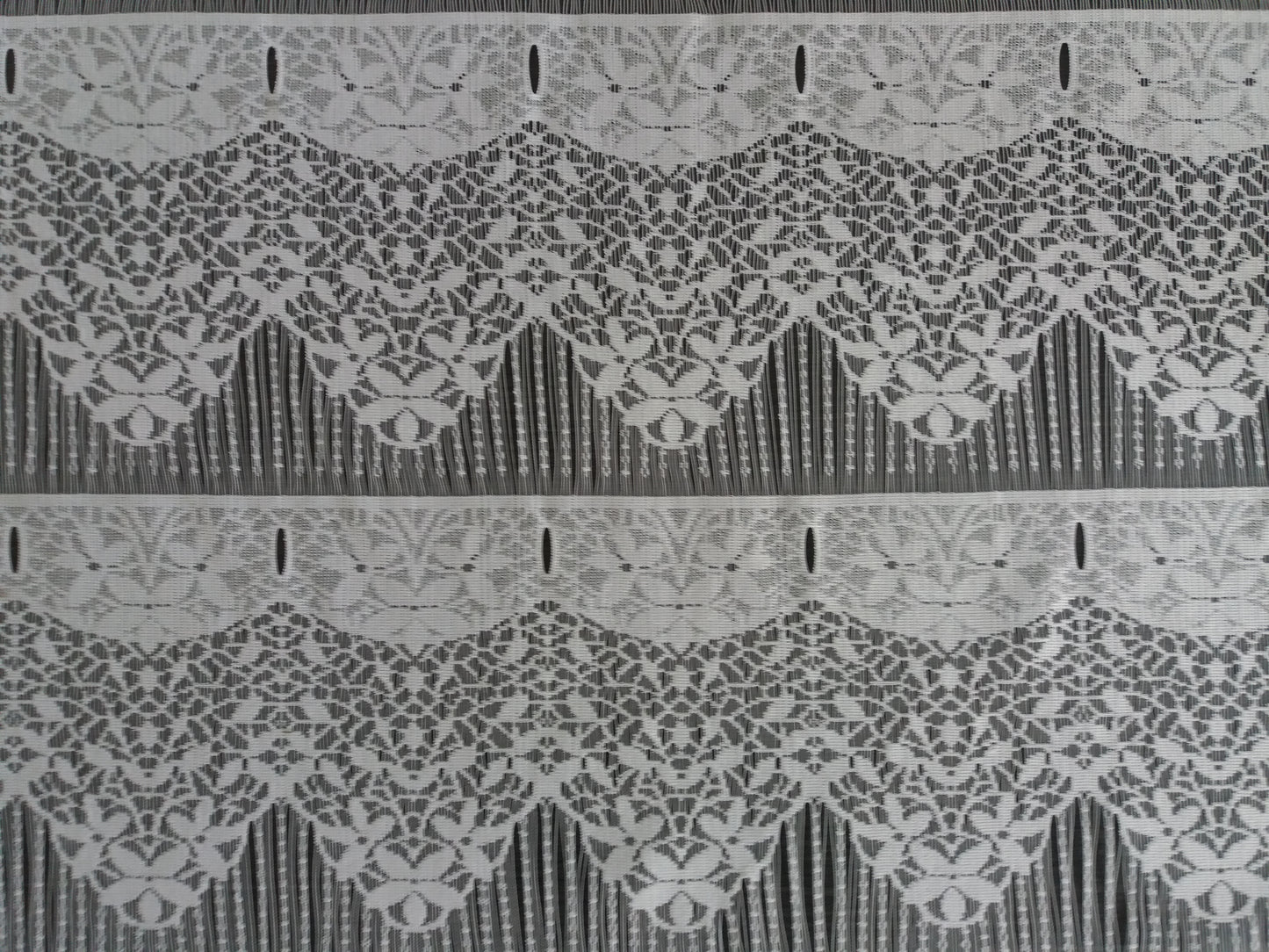 Rideau modulable blanc 60 cm de largeur motif Jeanette