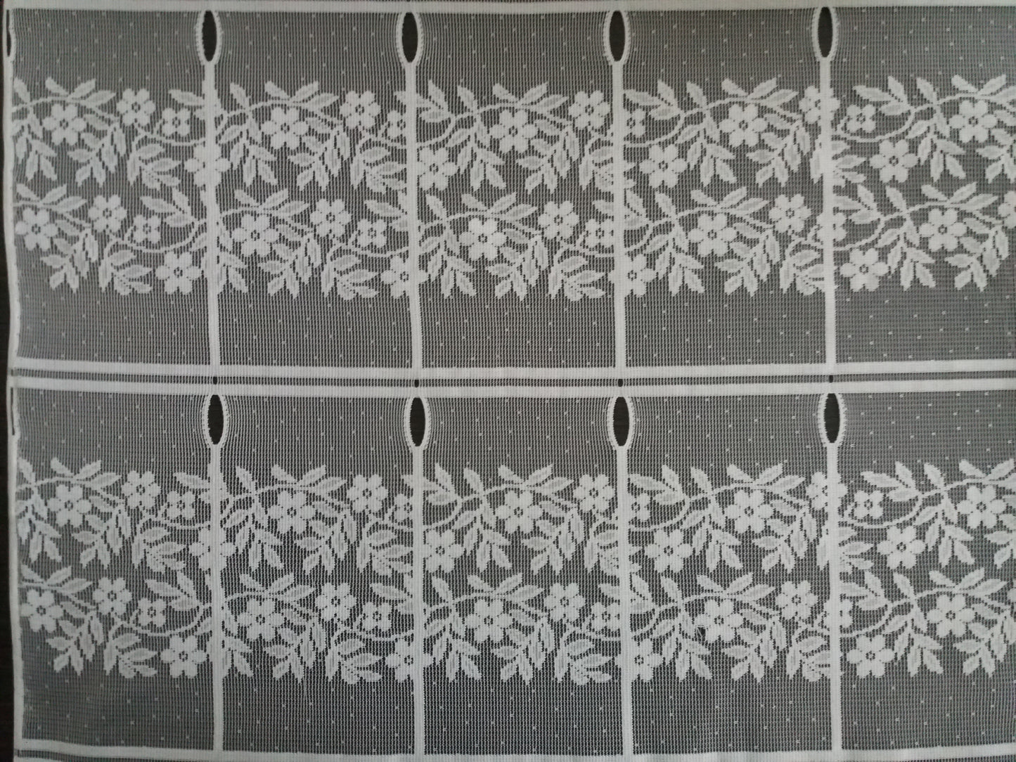 Rideau modulable blanc 60 cm de largeur motif Melody