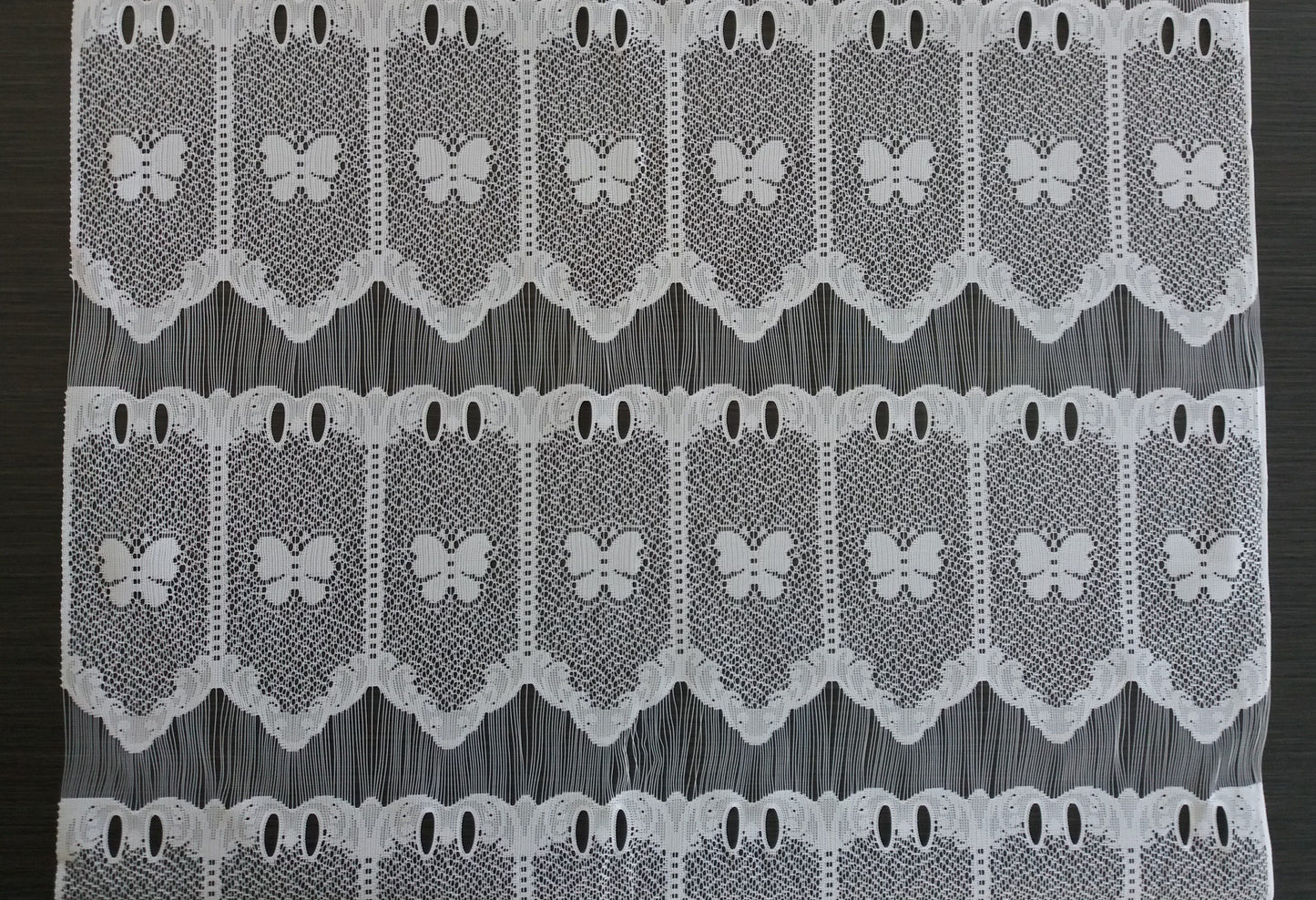 Rideau brise-vue blanc motif Petits papillons