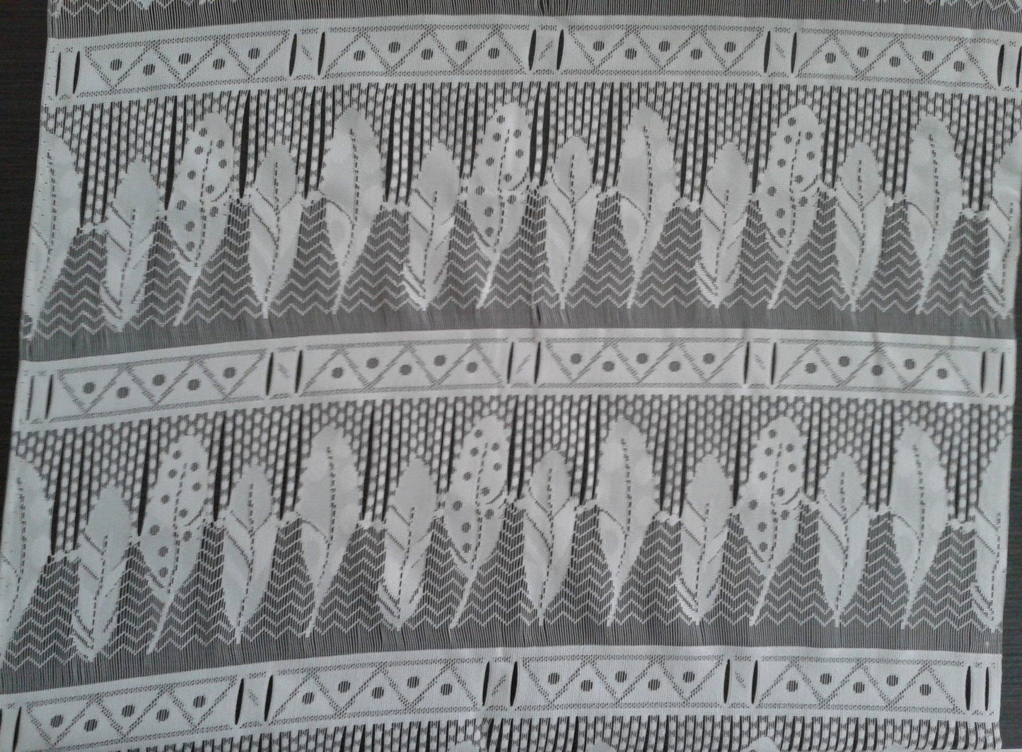 Rideau brise-vue blanc motif Poesia (Zoom)