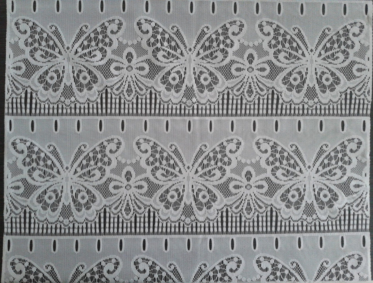 Rideau brise-vue blanc motif Stella (Zoom)