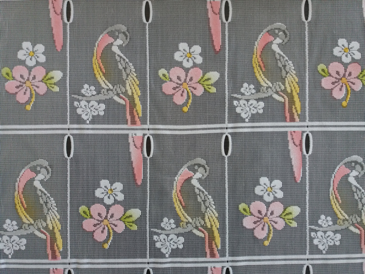 Rideau modulable coloré 60 cm de largeur motif Lydie rose