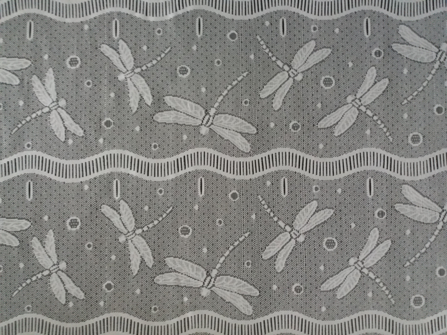 Rideau modulable blanc 90 cm de largeur motif Libella