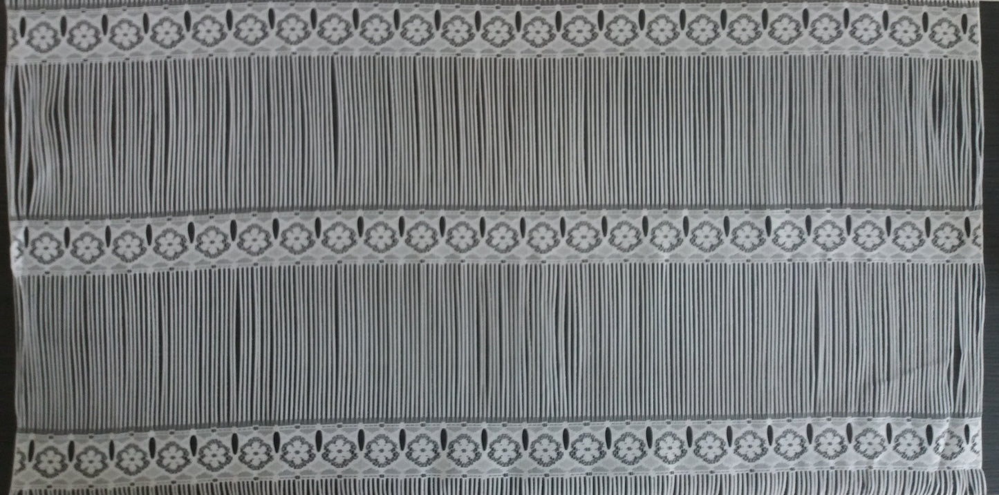Rideau modulable blanc 90 cm de largeur motif Olga
