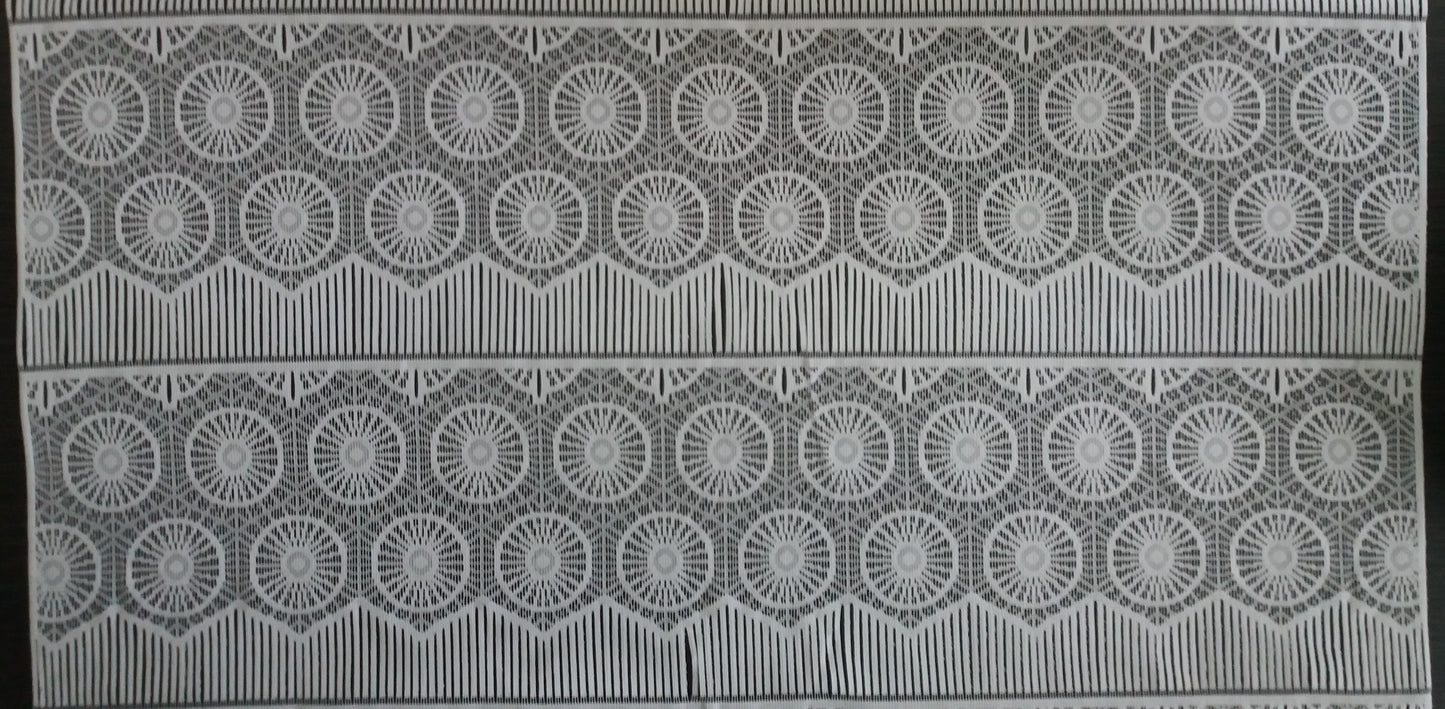 Rideau modulable blanc 90 cm de largeur motif Rondine