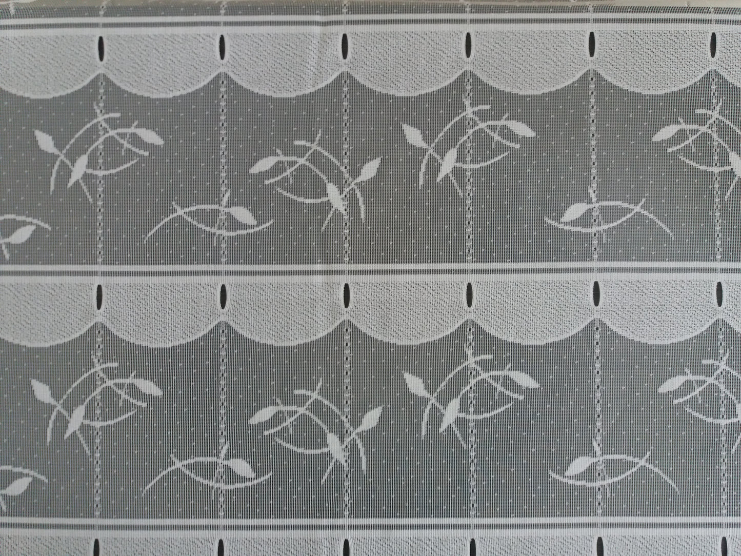 Rideau modulable blanc 90 cm de largeur motif Roseau