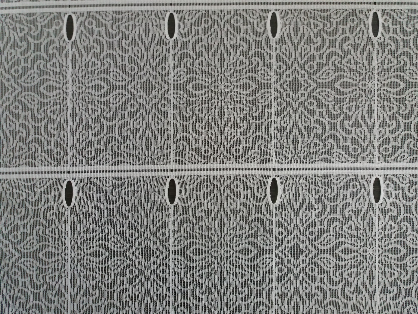 Rideau modulable blanc 90 cm de largeur motif Valou
