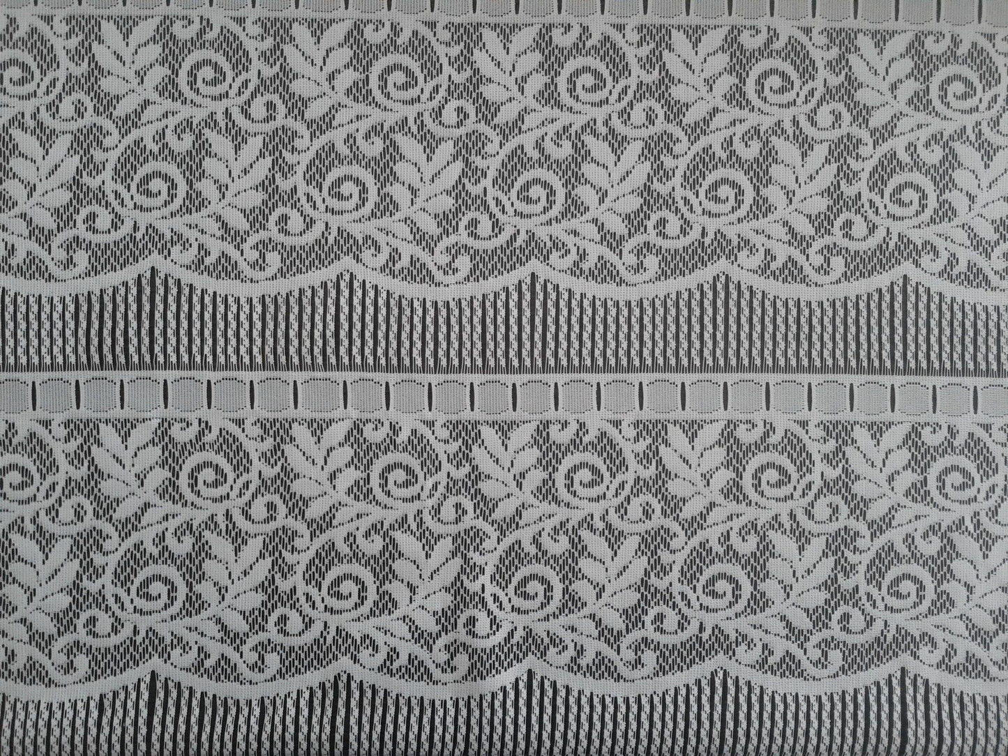 Rideau voilage blanc motif Arabesque (Zoom)