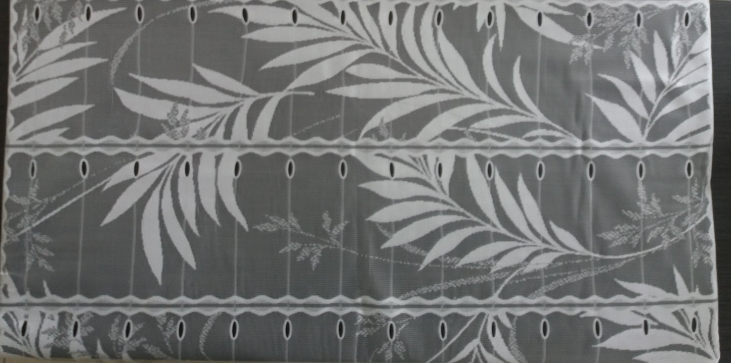 Tenda velata bianca con motivo Bambù