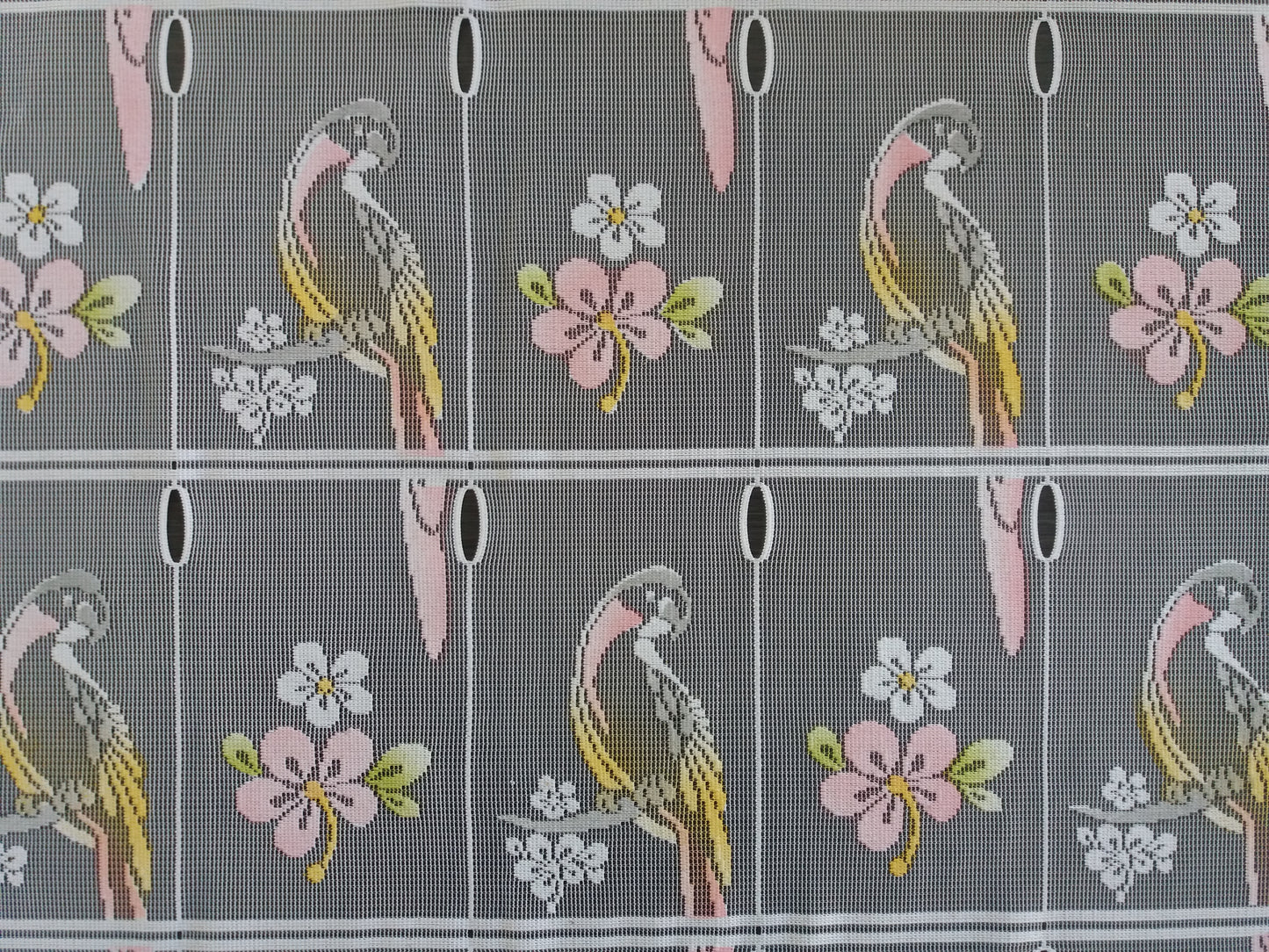 Rideau modulable coloré 90 cm de largeur motif Lydie rose