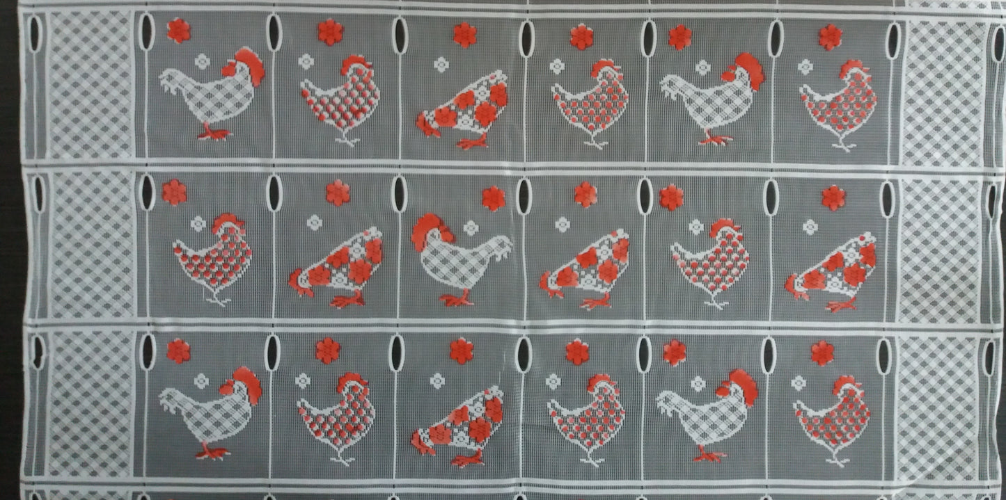 Rideau modulable coloré 90 cm de largeur motif Picorette