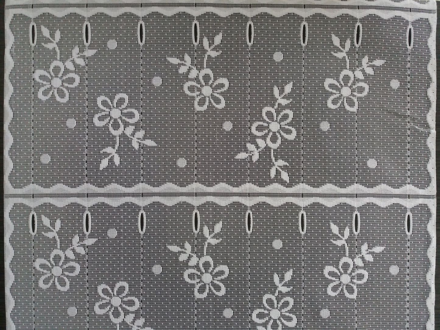 Tenda modulare bianca larga 45 cm con motivo Floralette