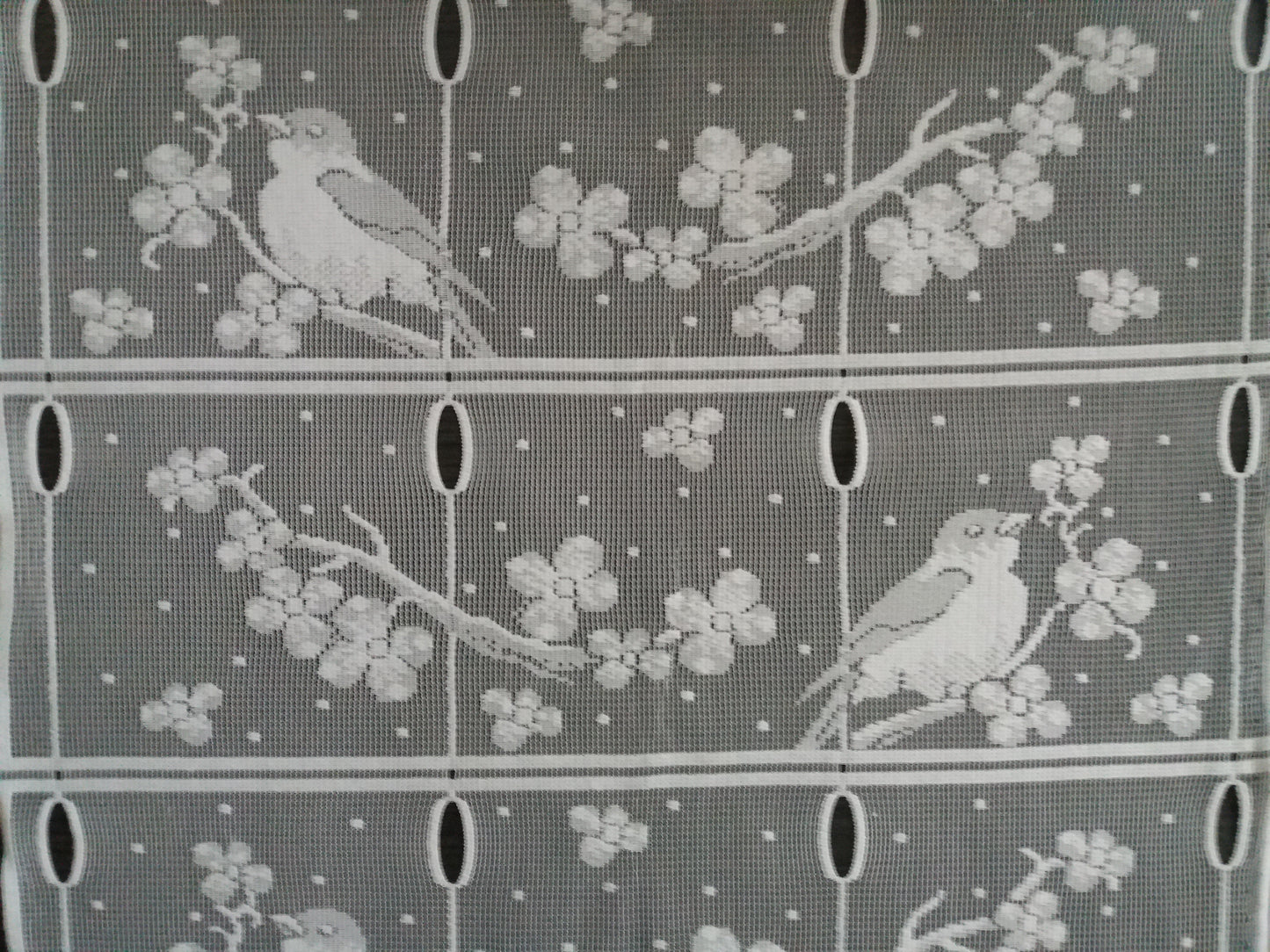 Tenda modulare bianca, larghezza 45 cm, motivo Mesange