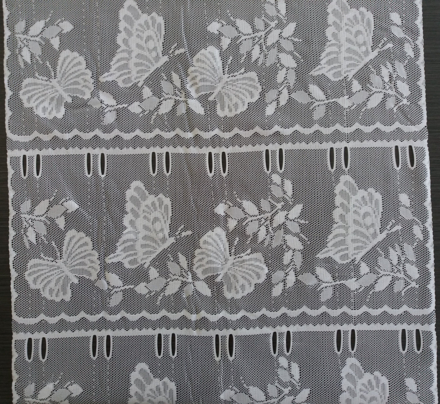 Tenda paravento bianca con motivo Papillone (Zoom)