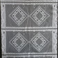 Rideau modulable blanc 45 cm de largeur motif Calisson