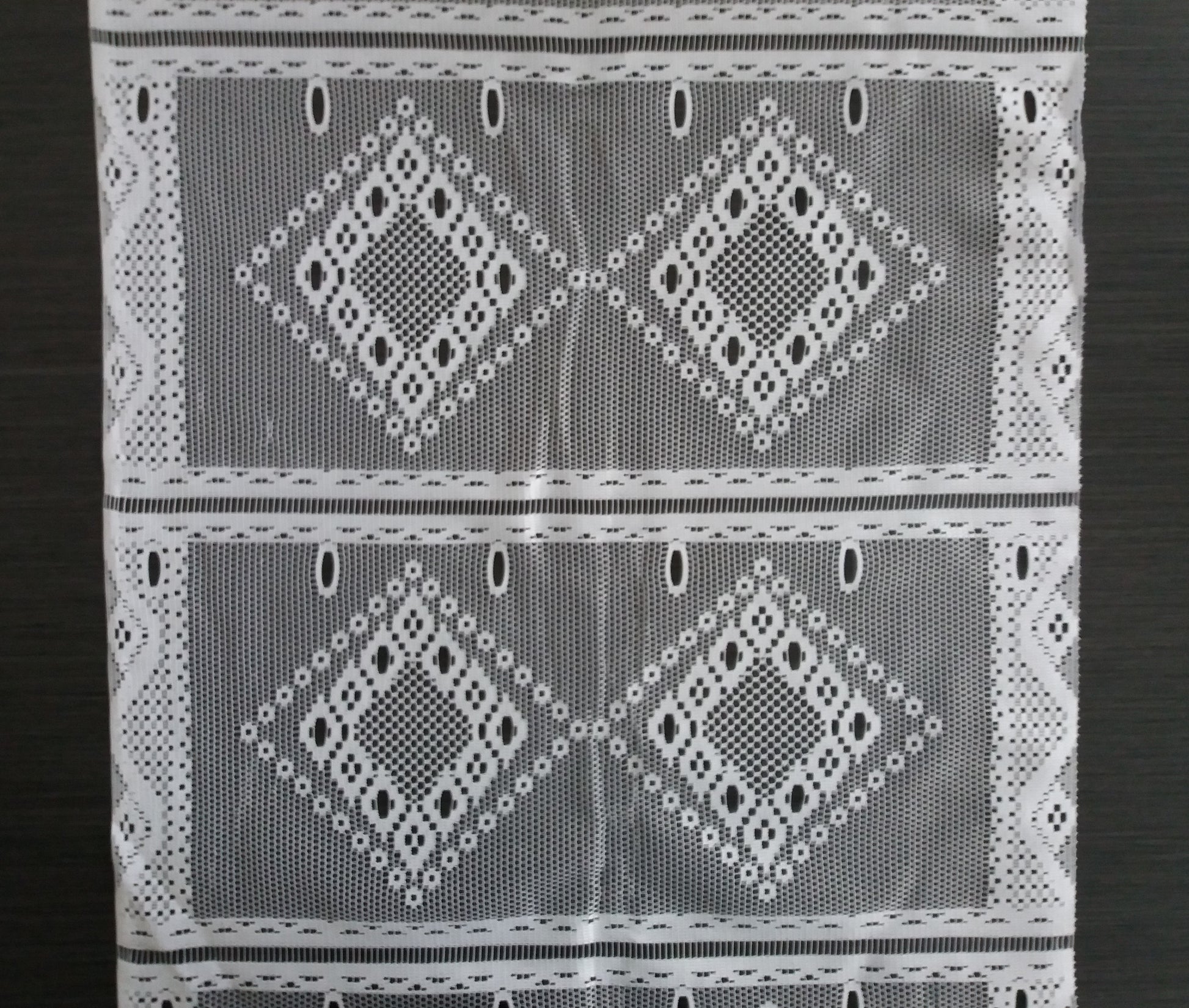 Rideau brise-vue blanc 60 cm de largeur motif Petits oiseaux – MarieTony