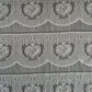 Rideau modulable blanc 45 cm de largeur motif Coeur floral