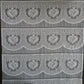 Rideau modulable blanc 45 cm de largeur motif Coeur floral