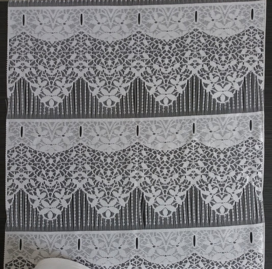 Rideau modulable blanc 45 cm de largeur motif Jeanette