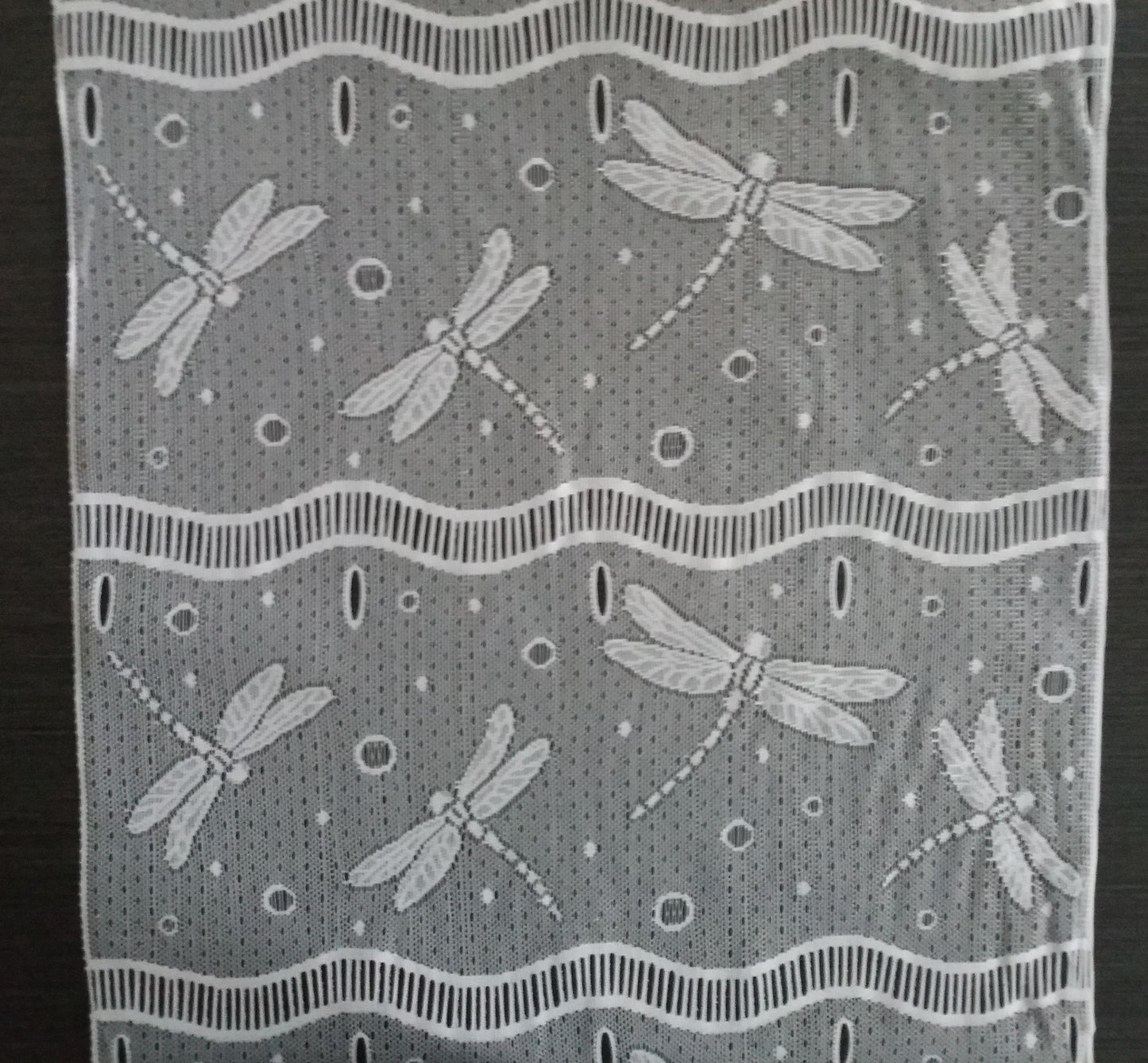Rideau modulable blanc 45 cm de largeur motif Libella
