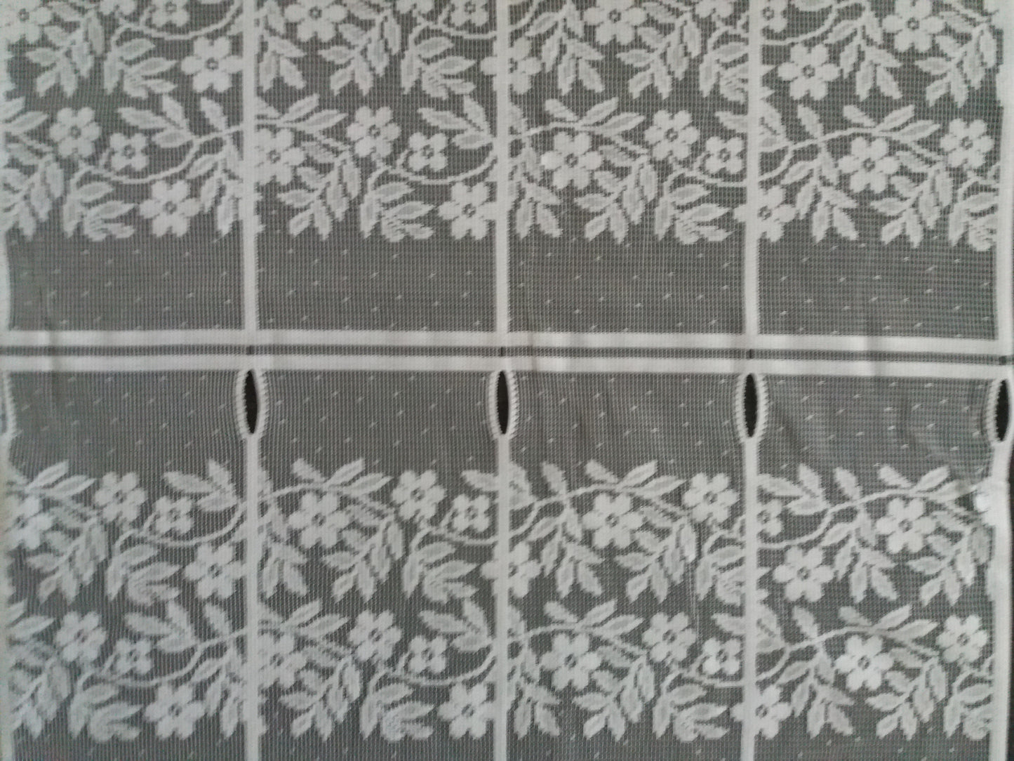 Rideau modulable blanc 45 cm de largeur motif Melody