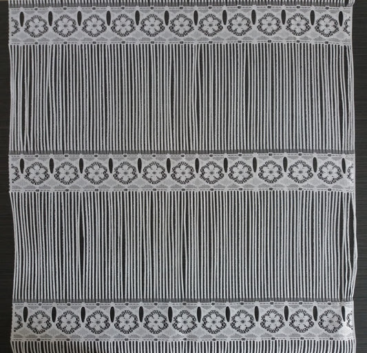 Rideau modulable blanc 45 cm de largeur motif Olga