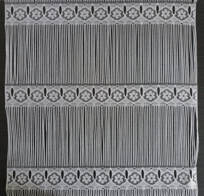 Rideau modulable blanc 45 cm de largeur motif Olga