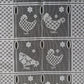 Rideau modulable blanc 45 cm de largeur motif Picorette