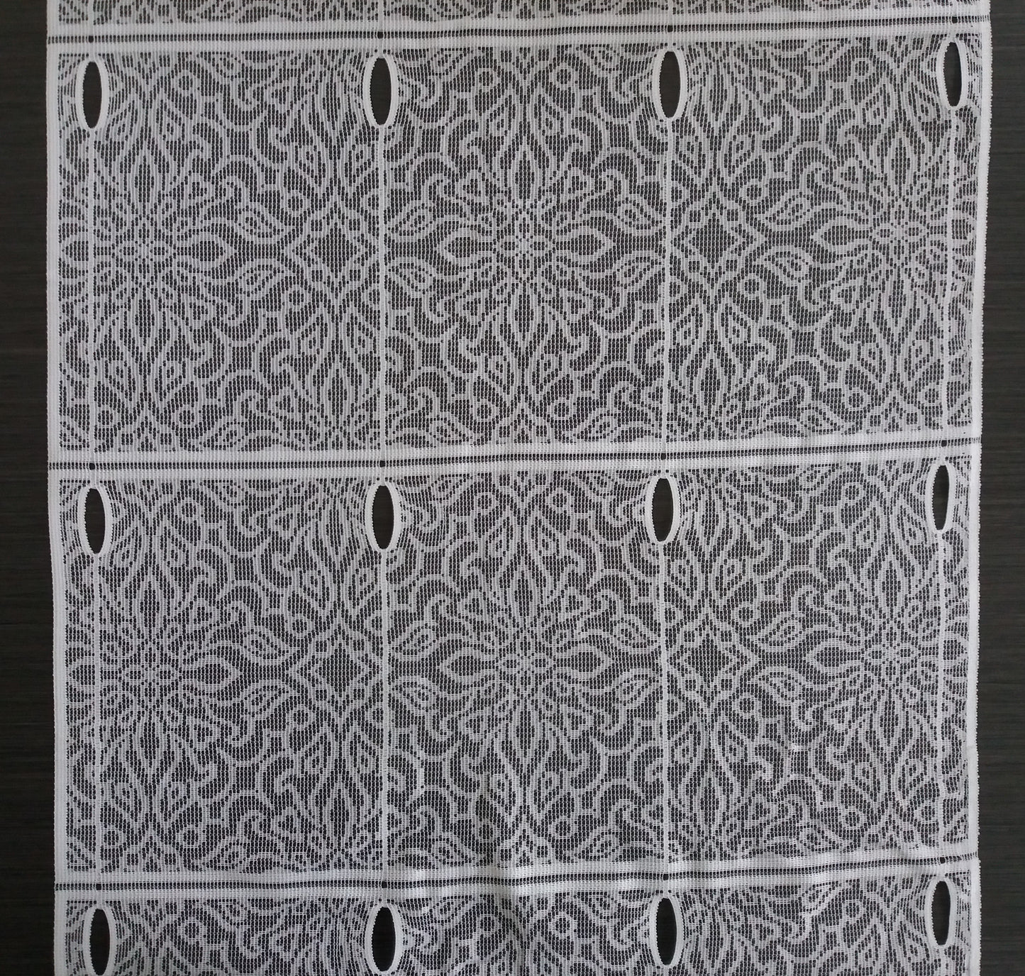 Rideau modulable blanc 45 cm de largeur motif Valou