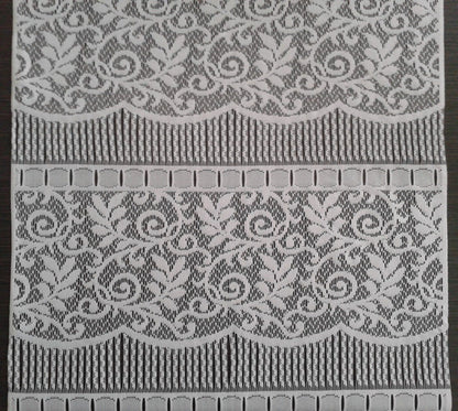 Rideau brise-bise blanc motif Arabesque (Zoom)