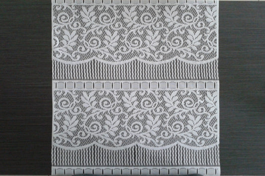Rideau brise-bise blanc motif Arabesque