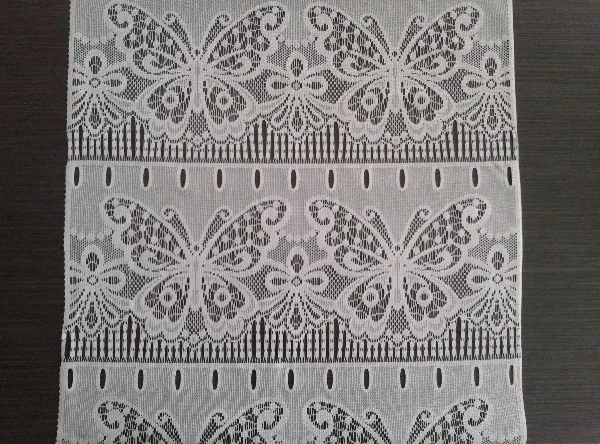 Rideau brise-bise blanc motif Stella