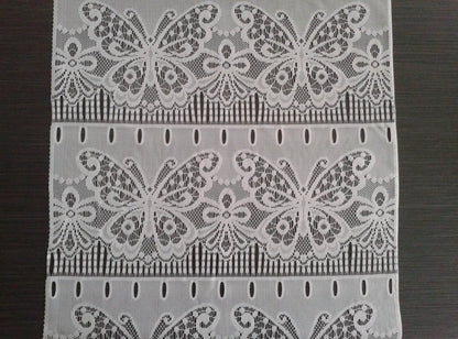 Rideau brise-bise blanc motif Stella