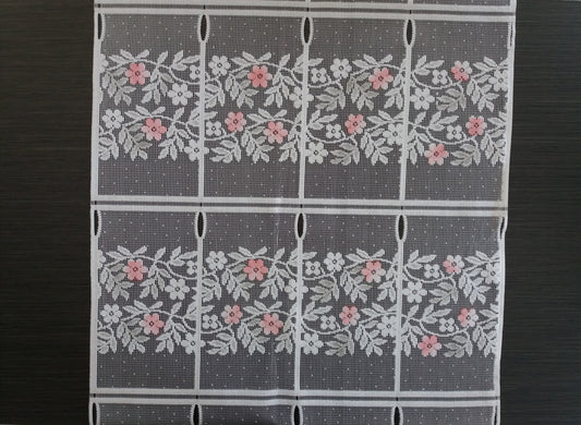 Rideau modulable coloré 45 cm de largeur motif Melody rose