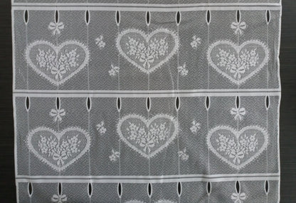 Rideau modulable blanc 60 cm de largeur motif Cupidon