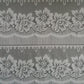 Rideau modulable blanc 60 cm de largeur motif Floralie