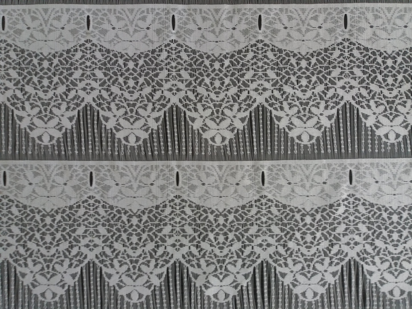 Rideau brise-vue blanc 60 cm de largeur motif Floralie – MarieTony