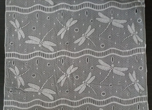 Rideau modulable blanc 60 cm de largeur motif Libella