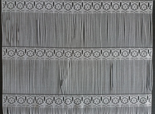 Rideau modulable blanc 60 cm de largeur motif Olga