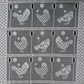 Rideau modulable blanc 60 cm de largeur motif Picorette