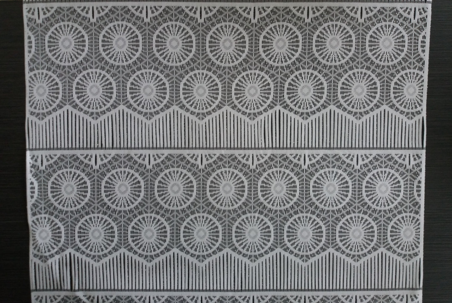 Rideau modulable blanc 60 cm de largeur motif Rondine