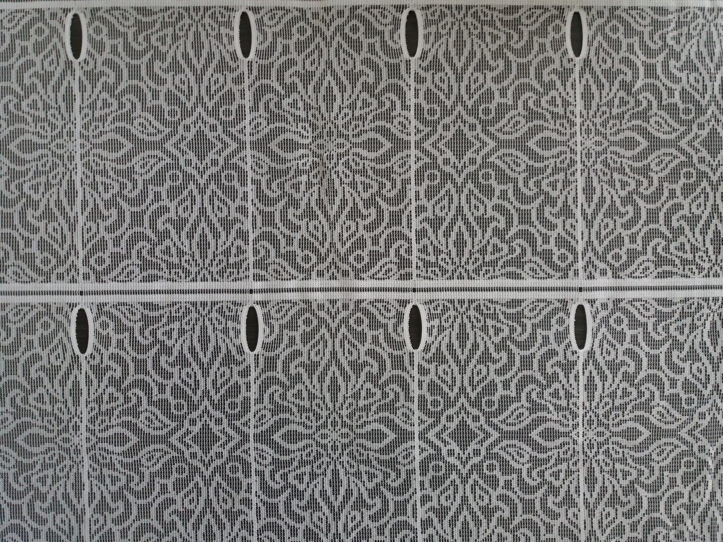 Rideau modulable blanc 60 cm de largeur motif Valou