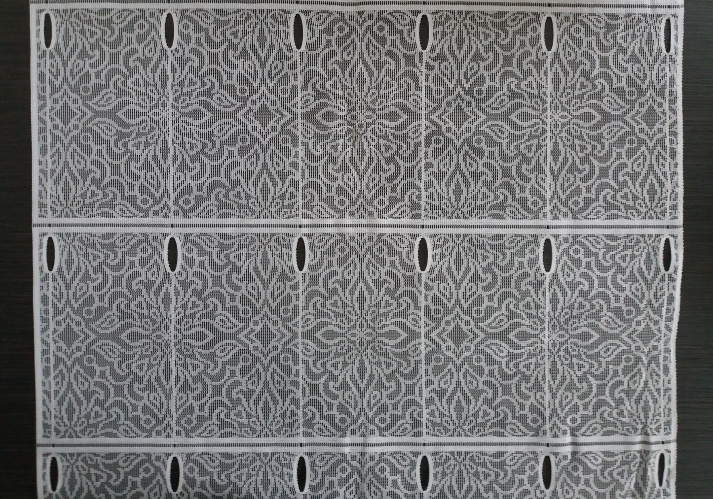 Rideau modulable blanc 60 cm de largeur motif Valou