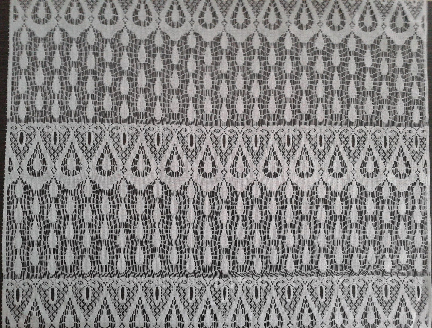 Rideau brise-vue blanc motif Gouttes (Zoom)